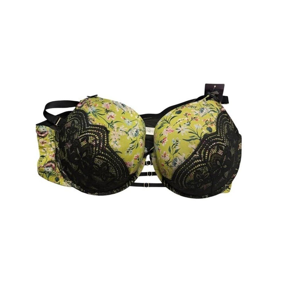 Cacique 44DDD Floral and Lace Boost Balconette Underwire Bra